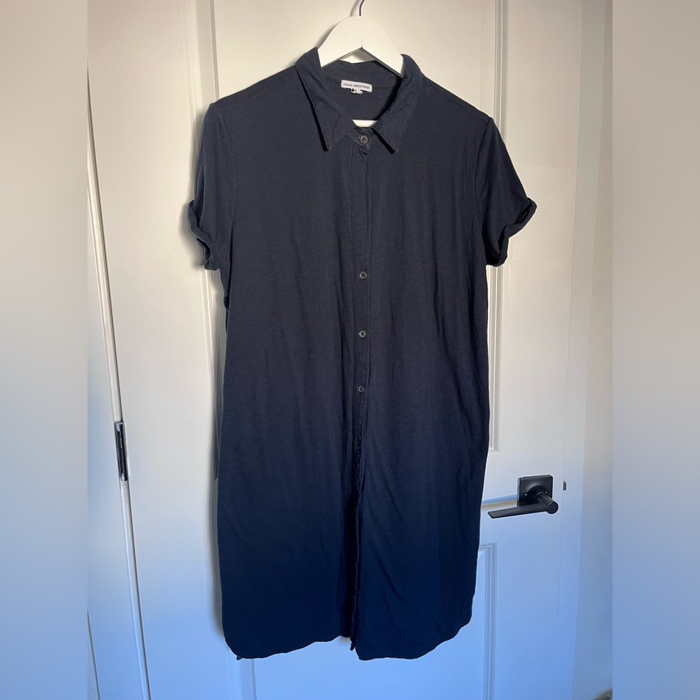 James Perse Black Midi Dress